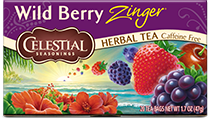 Image of Wild Berry Zinger Herbal Tea packaging