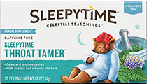 Image of Sleepytime Throat Tamer Wellness Tea packaging