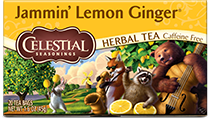 Image of Jammin' Lemon Ginger Herbal Tea packaging